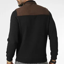 Veste Zippée BLC22K03 Noir Marron de Black Needle -Black Needle Soldes black needle 343318 BLC22K03 NOIR CAFFE 20221014T150720 04