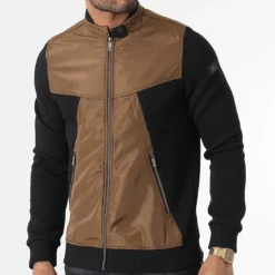 Veste Zippée BLC22K04 Noir Camel de Black Needle