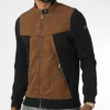 Veste Zippée BLC22K03 Noir Marron de Black Needle