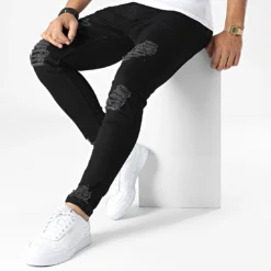 Jean Skinny 3039 Noir de Black Needle -Black Needle Soldes black needle 343390 DHZ 3039 62 20221027T154645 03