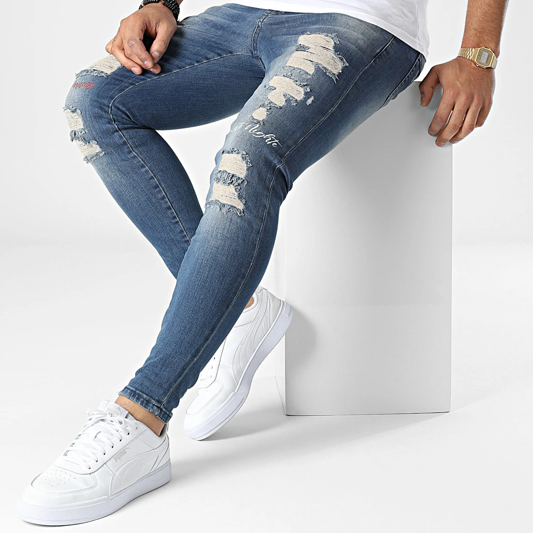Jean Skinny 3971 Bleu Denim de Black Needle 5 Jean Skinny 3971 Bleu Denim de Black Needle – Image 3