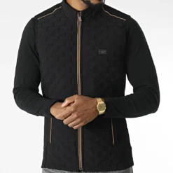 Veste Zippée Sans Manches BLC22K11 Noir de Black Needle