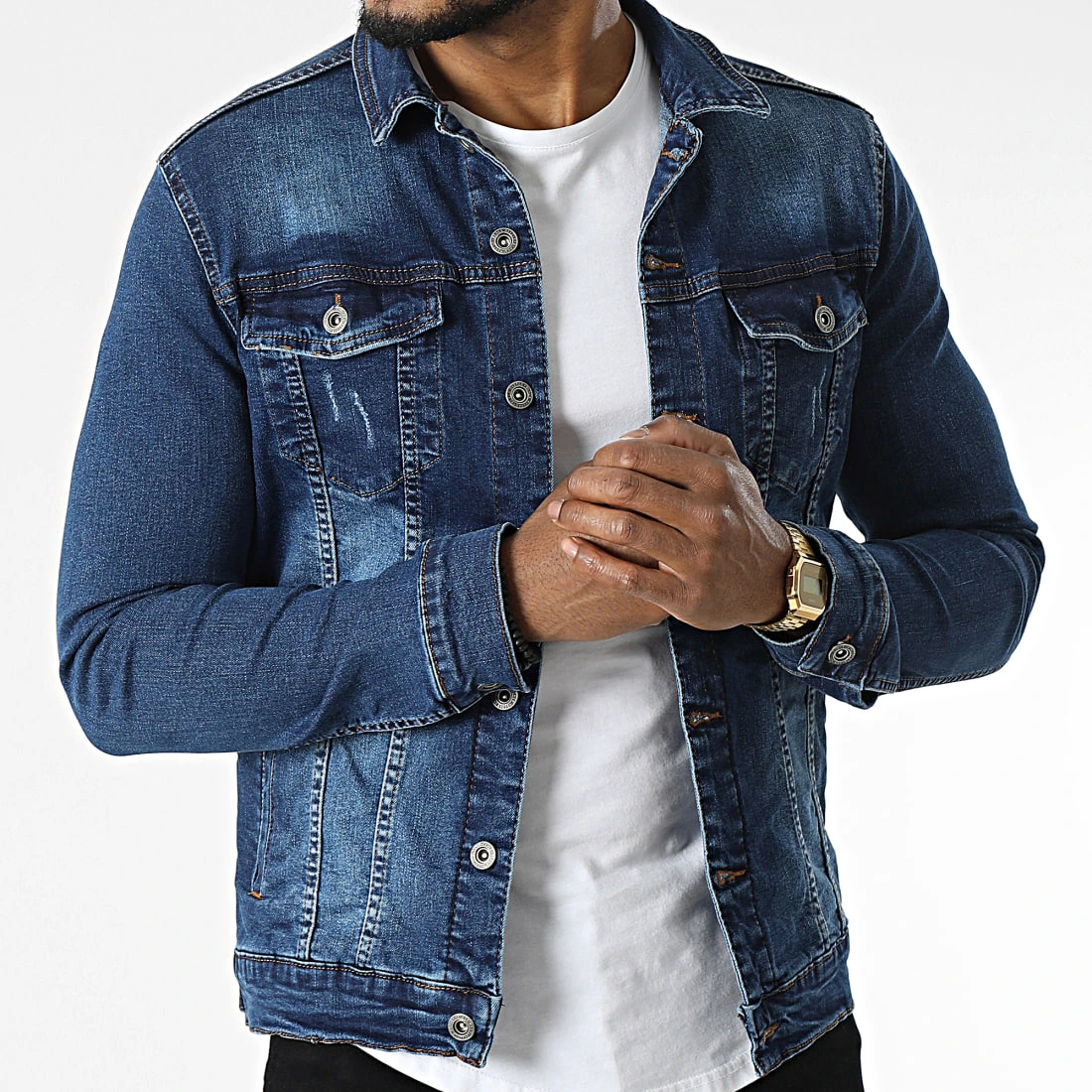 Veste Jean BN-7000 Bleu Denim de Black Needle 5 Veste Jean BN-7000 Bleu Denim de Black Needle – Image 3