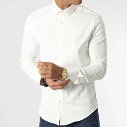 Chemise Manches Longues Y3687 Blanc de Black Needle