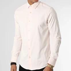 Chemise Manches Longues Y3687 Rose de Black Needle