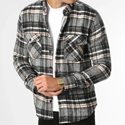 Surchemise Carreaux Y3688 Gris de Black Needle -Black Needle Soldes black needle 348630 Y3688 09 20221129T150732 03