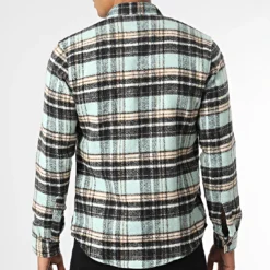 Surchemise Carreaux Y3688 Turquoise Noir de Black Needle 9 Surchemise Carreaux Y3688 Turquoise Noir de Black Needle -Black Needle Soldes black needle 348632 Y3688 10 20221129T150558 04