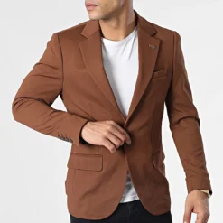 Veste Blazer 20554 Marron de Black Needle -Black Needle Soldes black needle 348671 X 20554 TABAC 20221128T141302 03