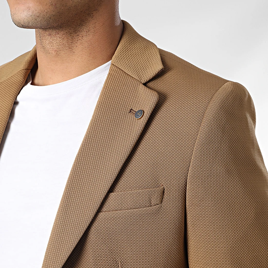 Veste Blazer 20554 Camel Clair de Black Needle 4 Veste Blazer 20554 Camel Clair de Black Needle – Image 2