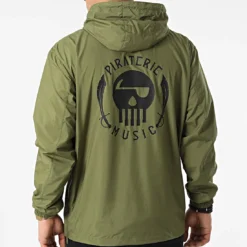 Coupe-Vent Piraterie Music Vert Kaki Noir