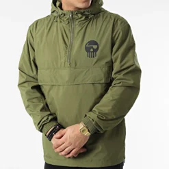 Coupe-Vent Piraterie Music Vert Kaki Noir -Black Needle Soldes booba 300131 PIRAT CPV PIRATERIEMUSIC KAKINOI 20220126T153246 04