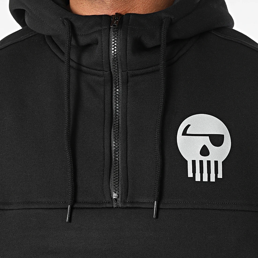 Veste Outdoor Col Zippé Piraterie Music Noir Réfléchissant 4 Veste Outdoor Col Zippé Piraterie Music Noir Réfléchissant – Image 2