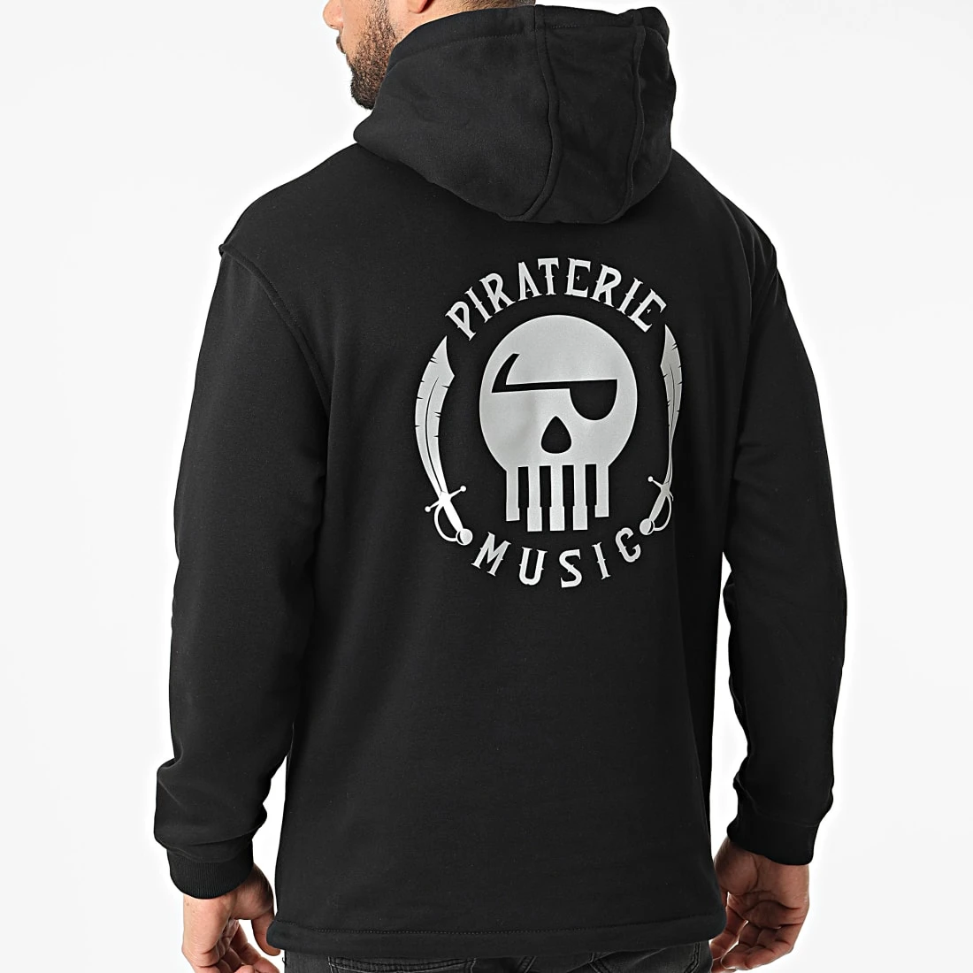 Veste Outdoor Col Zippé Piraterie Music Noir Réfléchissant 6 Veste Outdoor Col Zippé Piraterie Music Noir Réfléchissant – Image 4