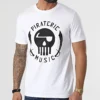 Tee Shirt Piraterie Music Blanc Noir -Black Needle Soldes la piraterie 297787 PIRAT TS PIRATERIEMUSIC BLCNOI 20220104T164632 01
