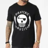 Tee Shirt Piraterie Music Noir Blanc -Black Needle Soldes la piraterie 297788 PIRAT TS PIRATERIEMUSIC NOIBLC 20220104T164617 01
