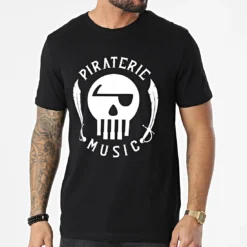 Tee Shirt Piraterie Music Noir Blanc