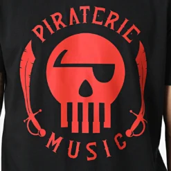 Tee Shirt Piraterie Music Noir Rouge -Black Needle Soldes la piraterie 297790 PIRAT TS PIRATERIEMUSIC NOIROU 20220104T164523 02