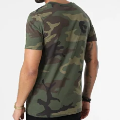 Tee Shirt Piraterie Music Camouflage Vert Kaki Blanc -Black Needle Soldes la piraterie 297791 PIRAT TS PIRATERIEMUSIC CAMOBLC 20220104T164507 04