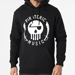 Sweat Capuche Piraterie Music Noir Blanc