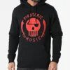 Sweat Capuche Piraterie Music Noir Rouge