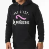 Sweat Capuche Ici C'est La Piraterie Noir -Black Needle Soldes la piraterie 319273 PIRAT SWCP ICICEST NOI 20220525T150454 01