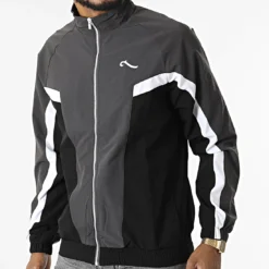 Veste Zippée Sword 6340 Noir Gris de La Piraterie