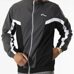 Veste Zippée Sword 6340 Noir Gris de La Piraterie -Black Needle Soldes la piraterie 319832 6362 NOIR GRIS 20220518T145603 03