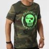 Tee Shirt Logo Camouflage Kaki Vert Fluo de Piraterie Music -Black Needle Soldes la piraterie 321027 PIRAT TS LOGO CAMOVERFLUO 20220523T161831 01