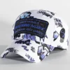 Casquette Print Blanc Bleu de Piraterie Music 2 Casquette Print Blanc Bleu de Piraterie Music -Black Needle Soldes la piraterie 335196 PRT PRINT WHITE DEG BLUE 20220830T160148 01