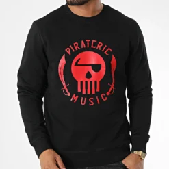 Sweat Crewneck Logo Noir Rouge de Piraterie Music -Black Needle Soldes la piraterie 337976 PIRAT SWCR LOGO NOIROU 20220913T160131 03