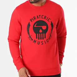 Sweat Crewneck Logo Rouge Noir de Piraterie Music -Black Needle Soldes la piraterie 337977 PIRAT SWCR LOGO ROUNOI 20220915T155804 03