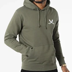 Sweat Capuche Nation Vert Kaki Blanc de Piraterie Music -Black Needle Soldes la piraterie 341074 PIRAT SWCP NATION KAKIBLC 20220930T154135 03