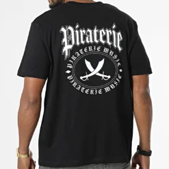 Tee Shirt Oversize Nation Noir Blanc de Piraterie Music