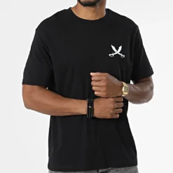 Tee Shirt Oversize Nation Noir Blanc de Piraterie Music -Black Needle Soldes la piraterie 341096 PIRAT TSO NATION NOIBLC 20220929T153014 03