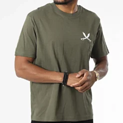 Tee Shirt Oversize Nation Vert Kaki Blanc de Piraterie Music -Black Needle Soldes la piraterie 341097 PIRAT TSO NATION KAKIBLC 20220930T154115 03