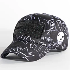 Casquette Print Glitter Noir de Piraterie Music