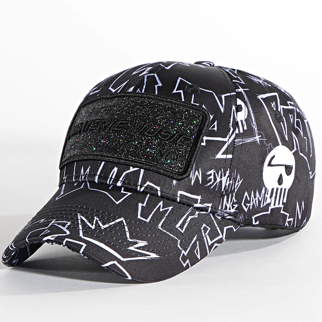 Casquette Print Glitter Noir de Piraterie Music 3 Casquette Print Glitter Noir de Piraterie Music