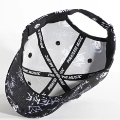 Casquette Print Reflect Noir Réfléchissant de Piraterie Music -Black Needle Soldes la piraterie 342195 PRT PRINT REFLECT BLACK 20221012T154815 04