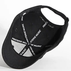 Casquette Skull White Eyes Noir de Piraterie Music -Black Needle Soldes la piraterie 342198 PRT BG SKULL HD LG BLACK EYES WHITE 20221012T154517 04