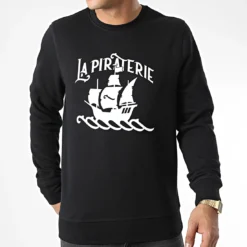 Sweat Crewneck Bateau Noir Blanc de La Piraterie 8 Sweat Crewneck Bateau Noir Blanc de La Piraterie -Black Needle Soldes la piraterie 346155 PIRAT SWCR BATEAU NOIBLC 20221027T161619 03