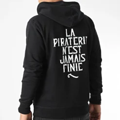 Sweat Capuche LPNJF Noir Blanc de La Piraterie