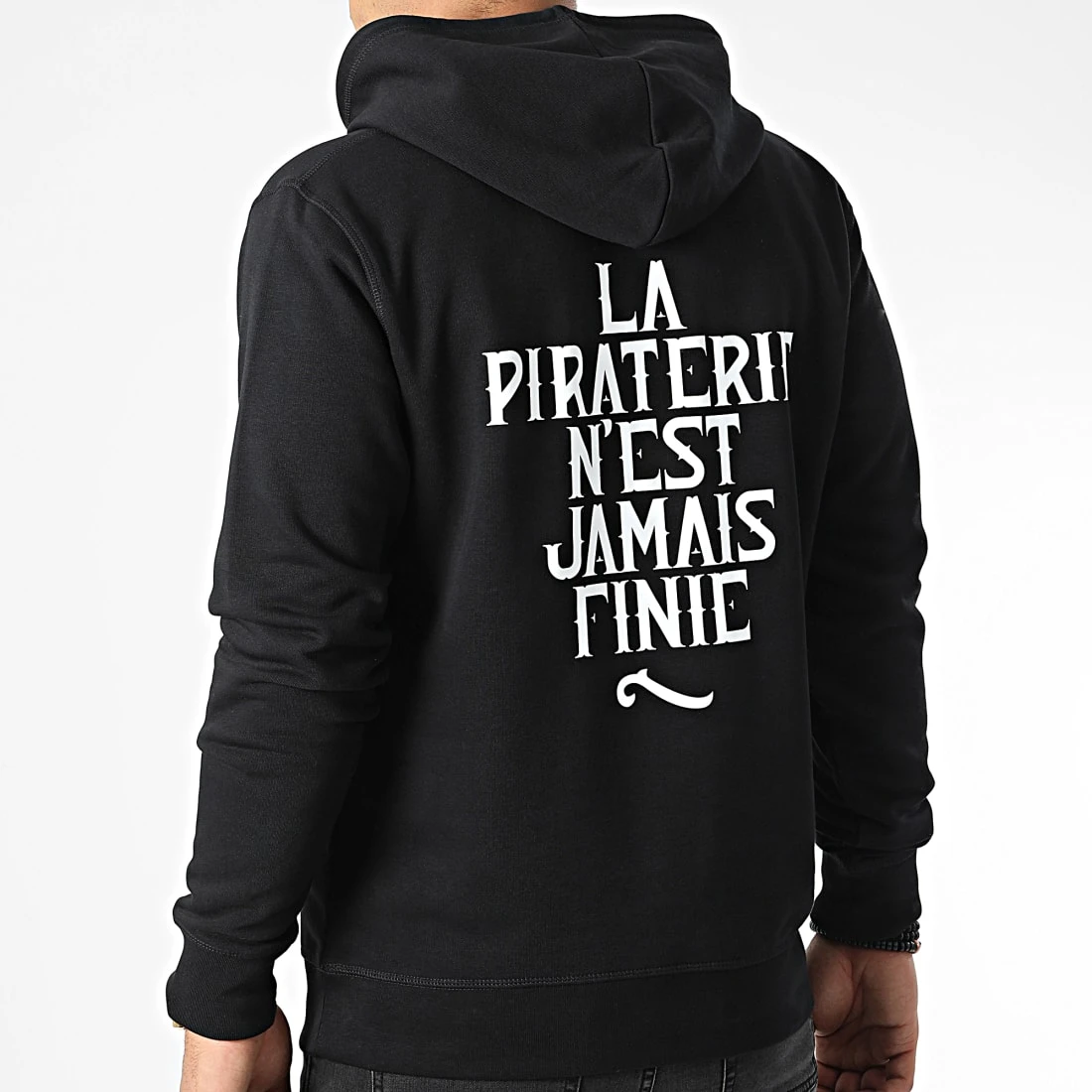Sweat Capuche LPNJF Noir Blanc de La Piraterie 2 Sweat Capuche LPNJF Noir Blanc de La Piraterie