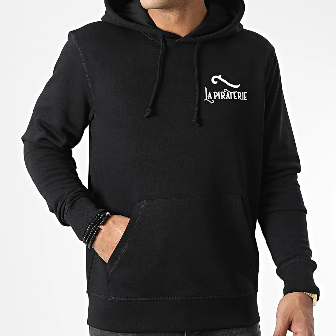 Sweat Capuche LPNJF Noir Blanc de La Piraterie 4 Sweat Capuche LPNJF Noir Blanc de La Piraterie – Image 3
