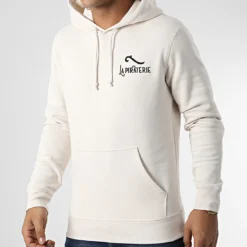 Sweat Capuche LPNJF Beige Noir de La Piraterie -Black Needle Soldes la piraterie 346167 PIRAT SWCP LPNJF BEINOI 20221027T161854 04