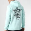 Sweat Capuche LPNJF Bleu Mint Noir de La Piraterie -Black Needle Soldes la piraterie 346168 PIRAT SWCP LPNJF MINTNOI 20221028T115720 01