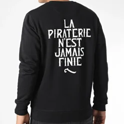 Sweat Crewneck LPNJF Noir Blanc de La Piraterie